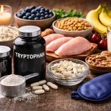 Des aliments riches en tryptophane : poulet, bananes, noix, flocons d'avoine, myrtilles. Compléments de tryptophane et masque de sommeil.