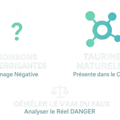 Boissons énergisantes : image négative. Taurine naturelle présente dans le corps. Analyser le réel danger des taurine effets secondaires.
