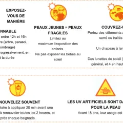 Conseils pour éviter le coup de soleil sur le visage : privilégier l'ombre, se couvrir, renouveler la crème solaire. Ne pas exposer les bébés.