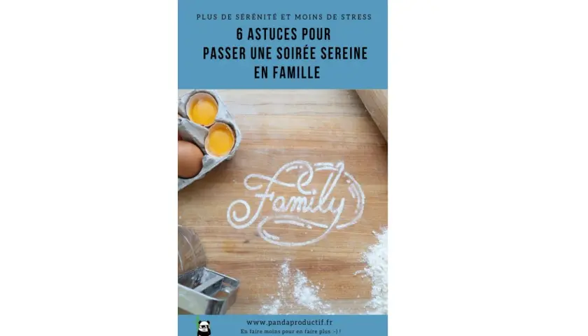 Œufs cassés sur une planche en bois, avec le mot "Family" écrit en farine. Un moment de partage familial, comme un thé apaisant.