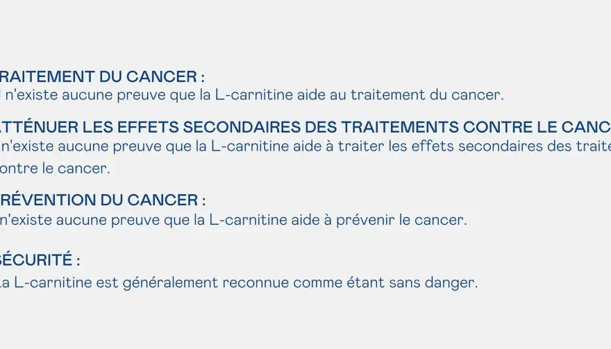 L-carnitine - Dangers, effets secondaires et précautions à savoir
