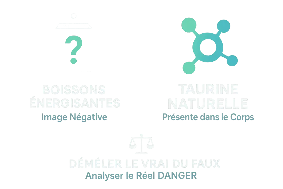 Boissons énergisantes : image négative. Taurine naturelle présente dans le corps. Analyser le réel danger des taurine effets secondaires.